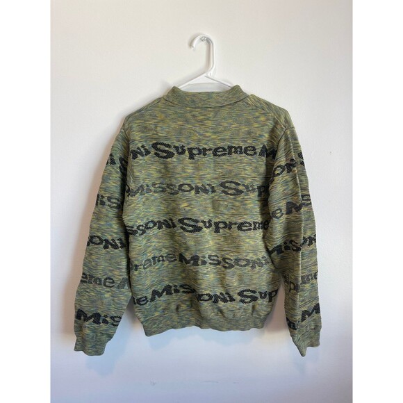 Supreme x Missoni Zip Long-Sleeve Polo 'Lime' Small - Picture 4 of 4